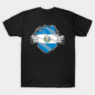 Proud El Salvador Flag, El Salvador gift heritage, Salvadorian girl Boy Friend Salvadoreño T-Shirt